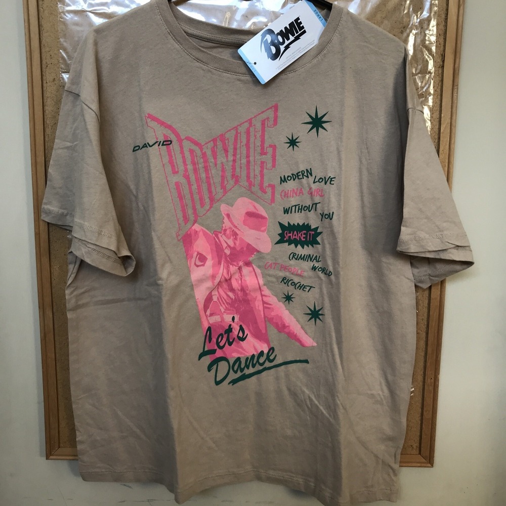 David Bowie Let's Dance Women T Shirt ,Loose Fit ,Size-Large